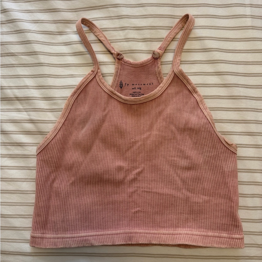FP Movement by Free People Ribbed Tank Top - Dusty Rose